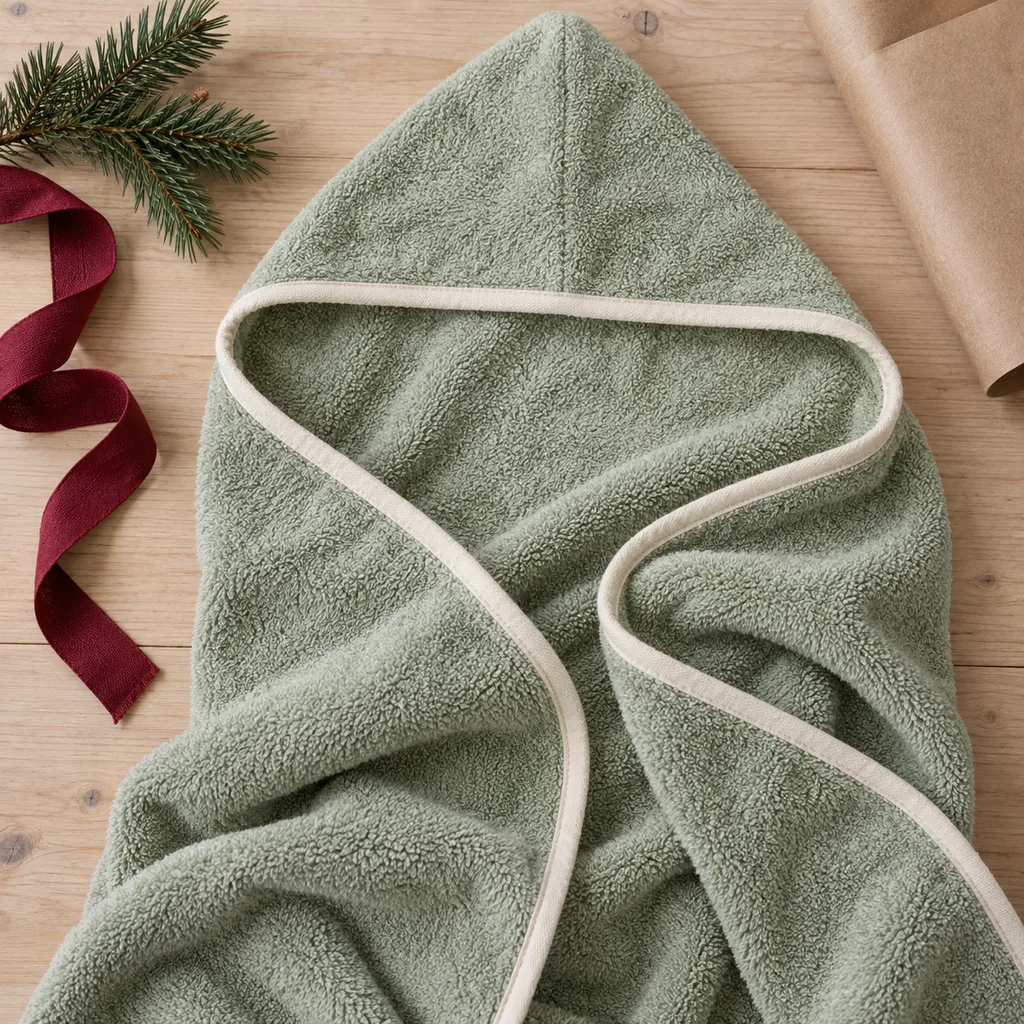 Representative photo-style image of kids hooded bath towel — generated, not a specific product