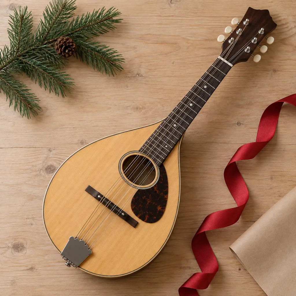 Representative photo-style image of kids' mandolin — generated, not a specific product