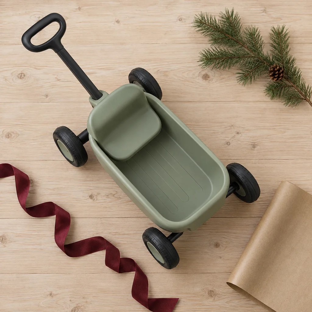 Representative photo-style image of kids' ride-on wagon — generated, not a specific product