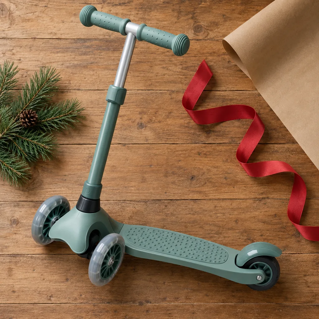 Representative photo-style image of kids' three-wheel scooter — generated, not a specific product