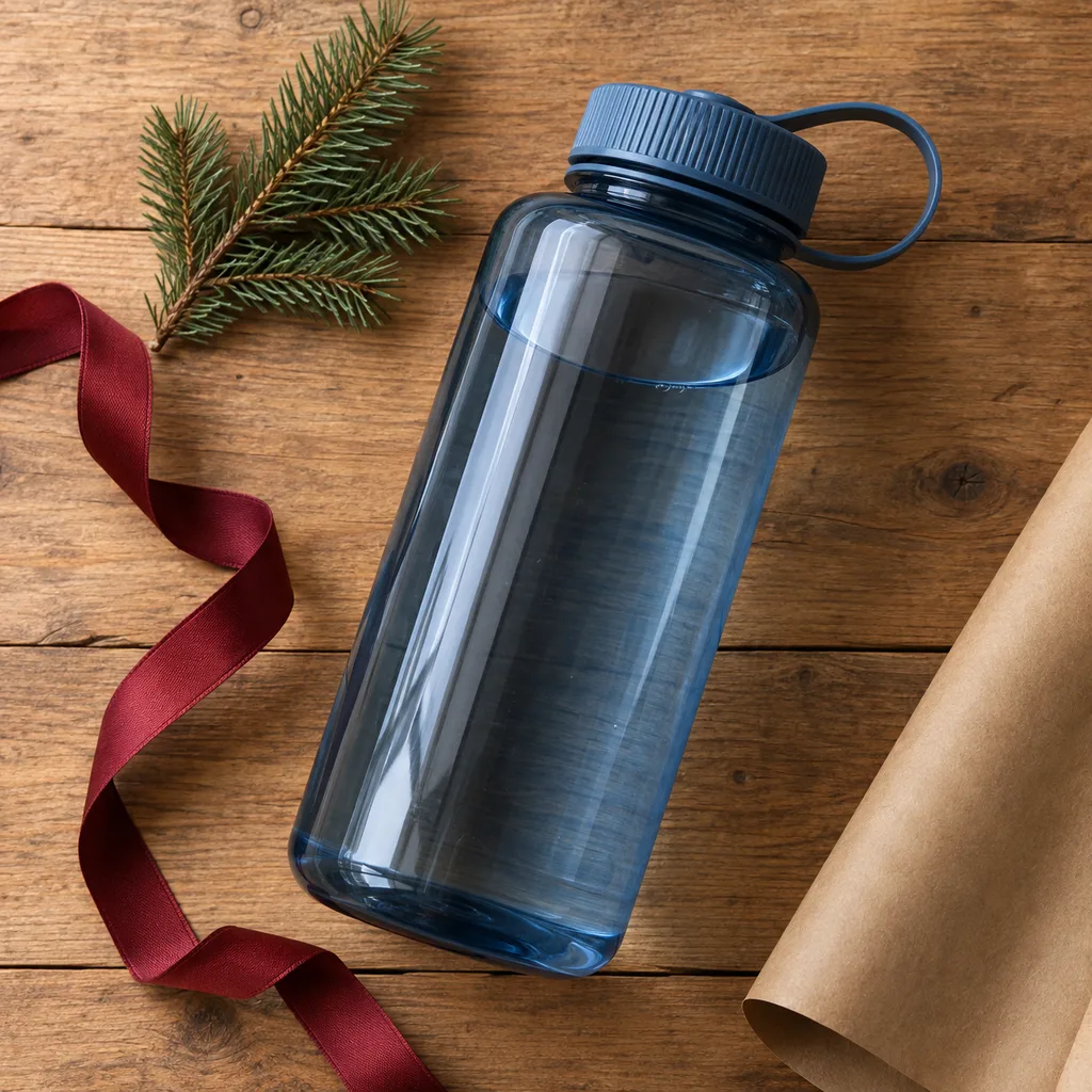 Representative photo-style image of large capacity hydration water bottle — generated, not a specific product