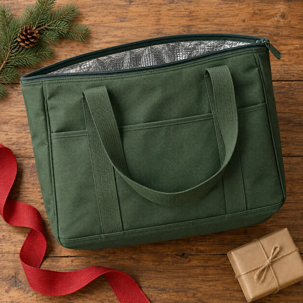 Representative photo-style image of large capacity lunch cooler tote — generated, not a specific product