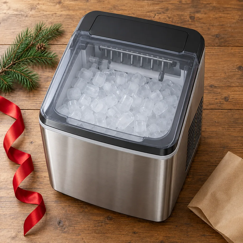 Representative photo-style image of large capacity party ice maker — generated, not a specific product