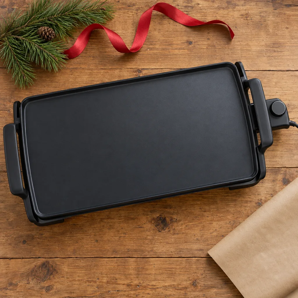 Representative photo-style image of large electric non-stick griddle — generated, not a specific product