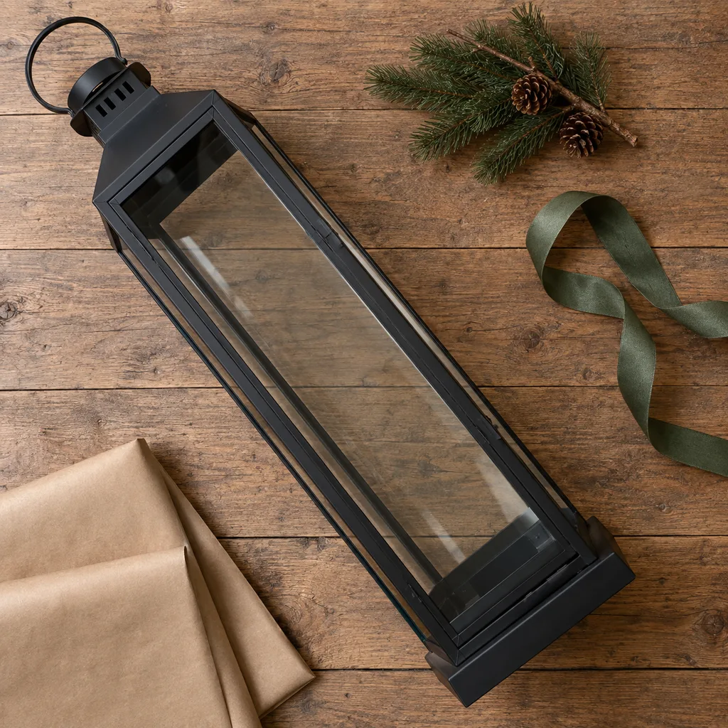 Representative photo-style image of large floor standing lantern — generated, not a specific product