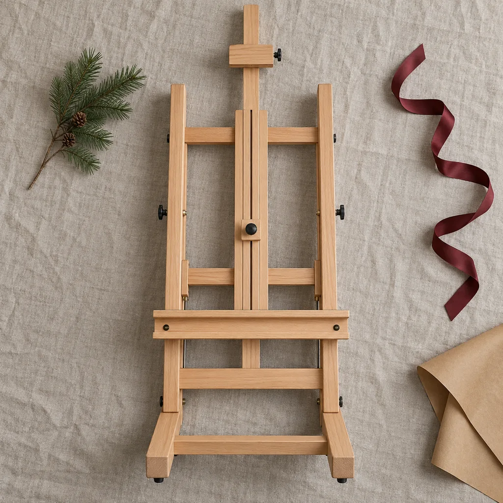 Representative photo-style image of large professional h-frame easel — generated, not a specific product