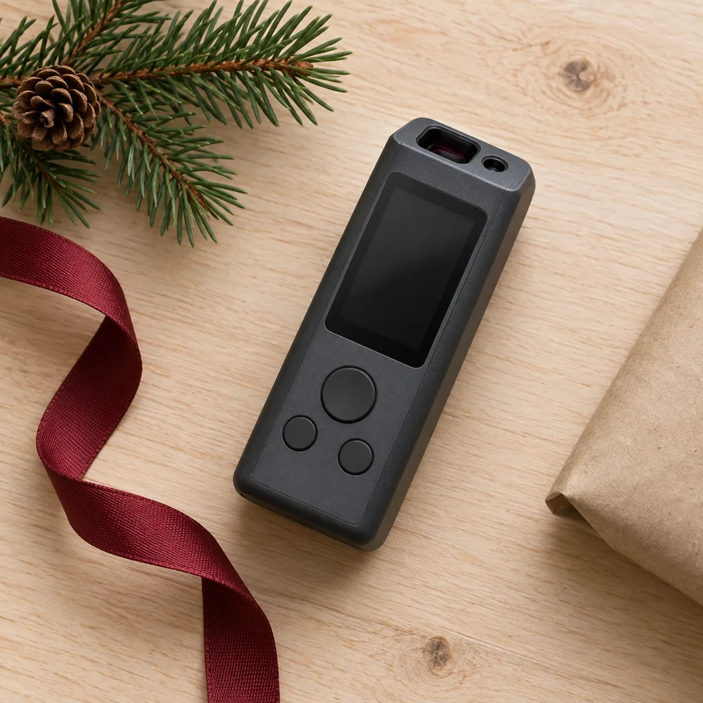 Representative photo-style image of laser distance measurer — generated, not a specific product