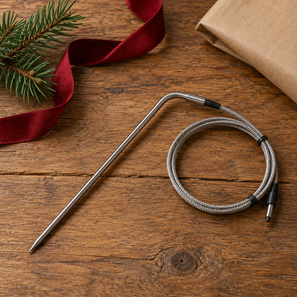 Representative photo-style image of leave-in oven-safe meat probe — generated, not a specific product