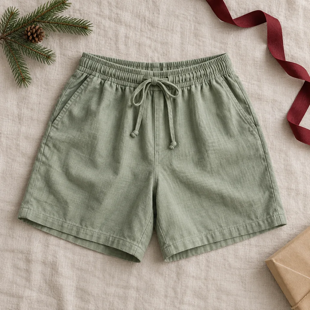 Representative photo-style image of lightweight breathable lounge shorts — generated, not a specific product