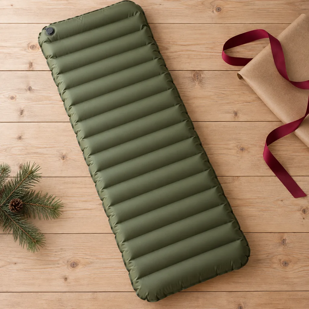 Representative photo-style image of lightweight inflatable sleeping pad — generated, not a specific product