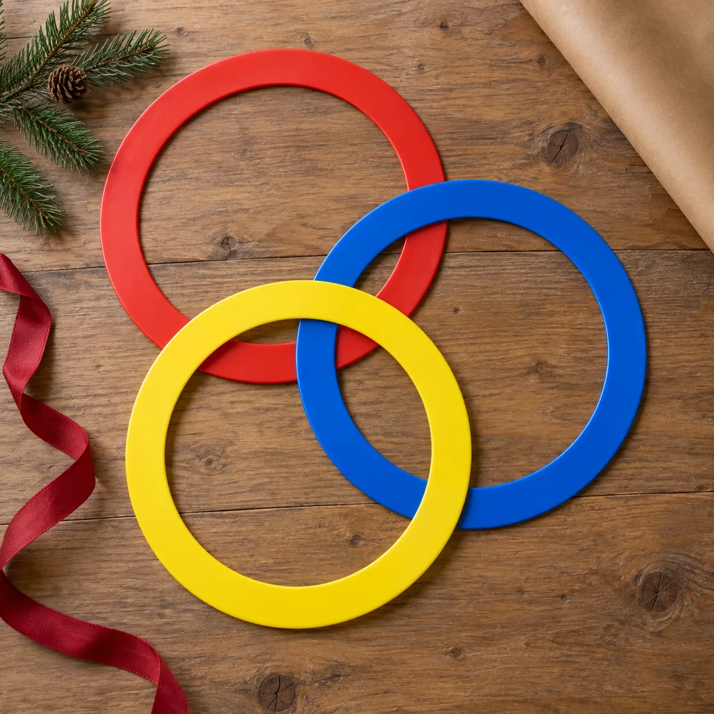 Representative photo-style image of juggling rings — generated, not a specific product