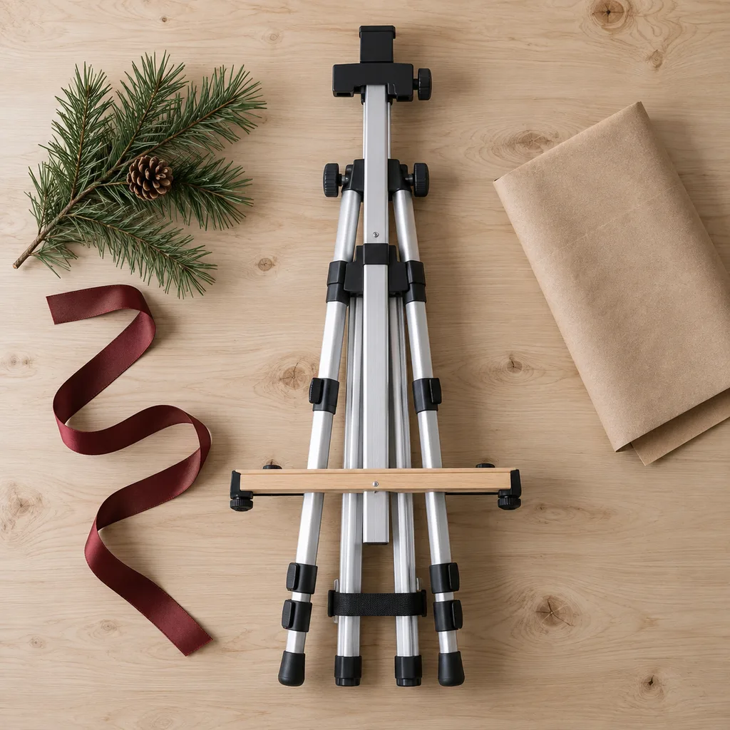 Representative photo-style image of lightweight outdoor field easel — generated, not a specific product