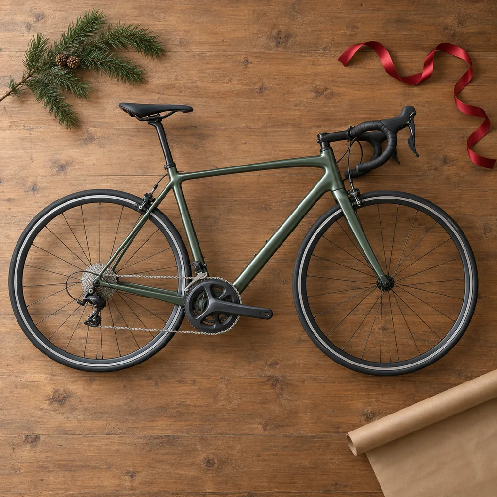 Representative photo-style image of lightweight performance road bicycle — generated, not a specific product