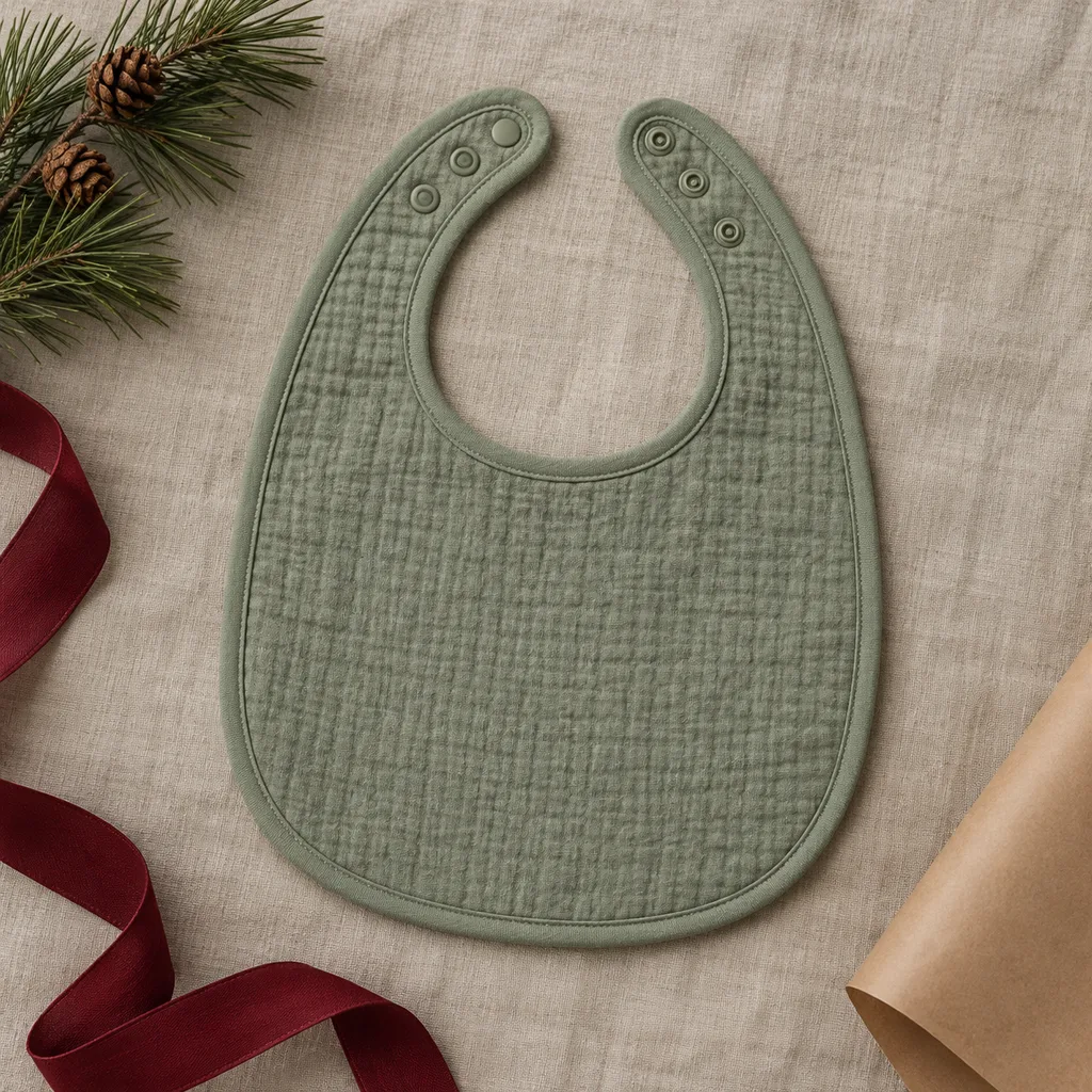 Representative photo-style image of long-lasting adjustable grow-with-me bib — generated, not a specific product