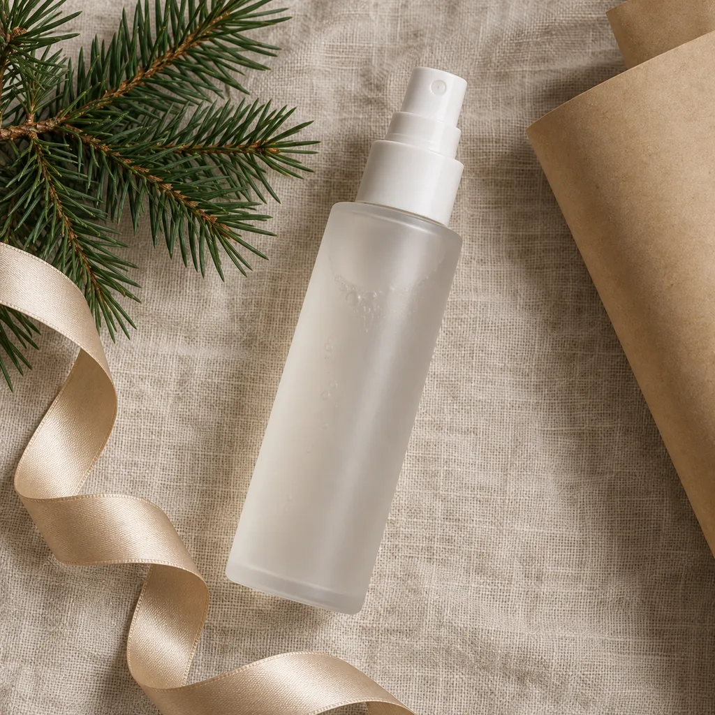 Representative photo-style image of long lasting makeup setting spray — generated, not a specific product