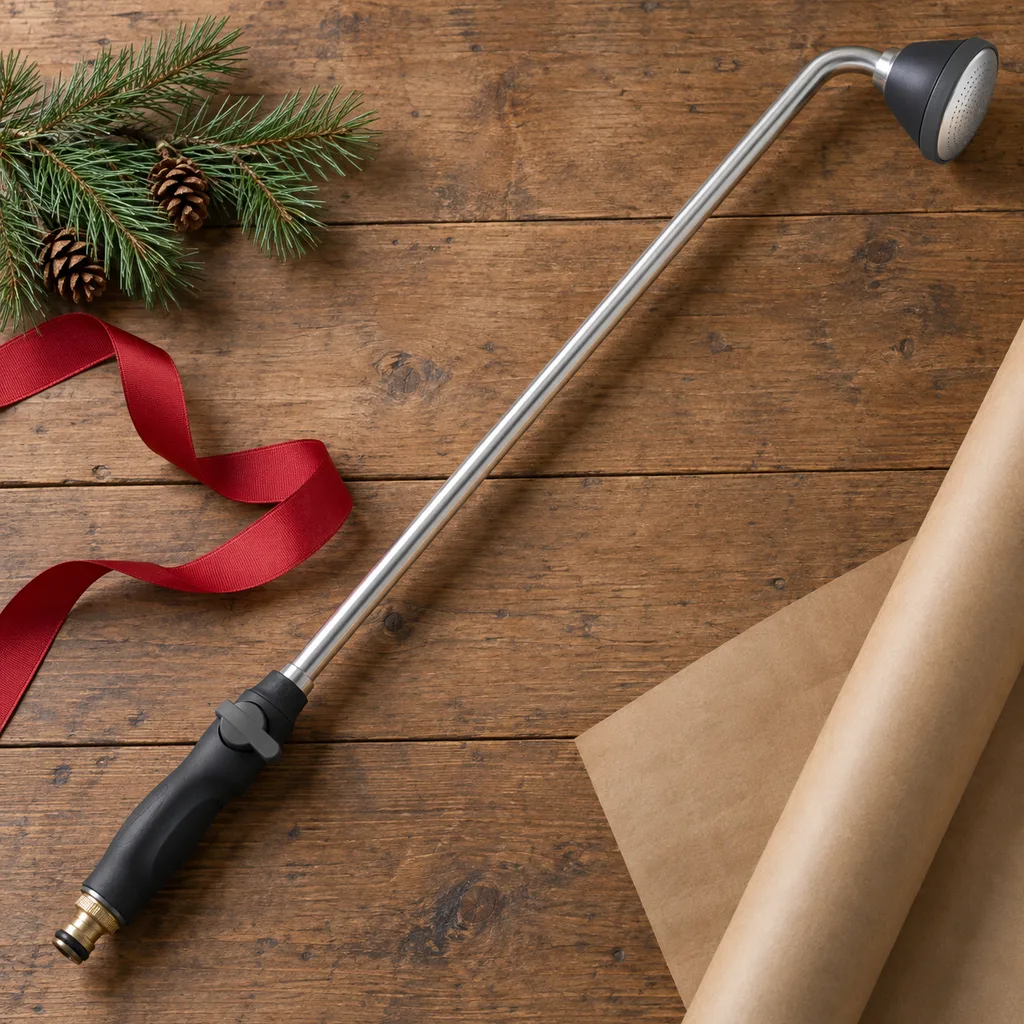 Representative photo-style image of long reach watering wand — generated, not a specific product