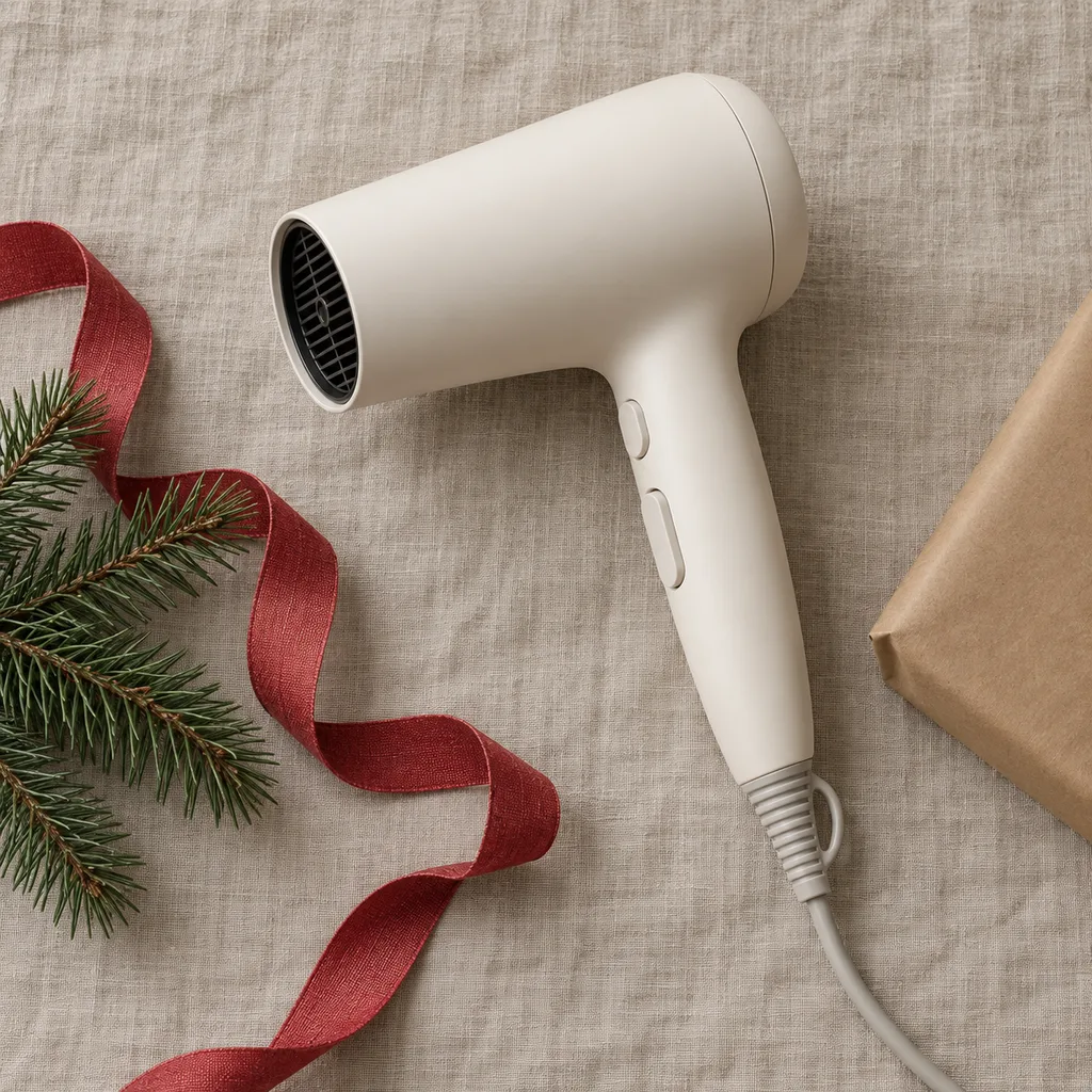 Representative photo-style image of low noise hair dryer — generated, not a specific product
