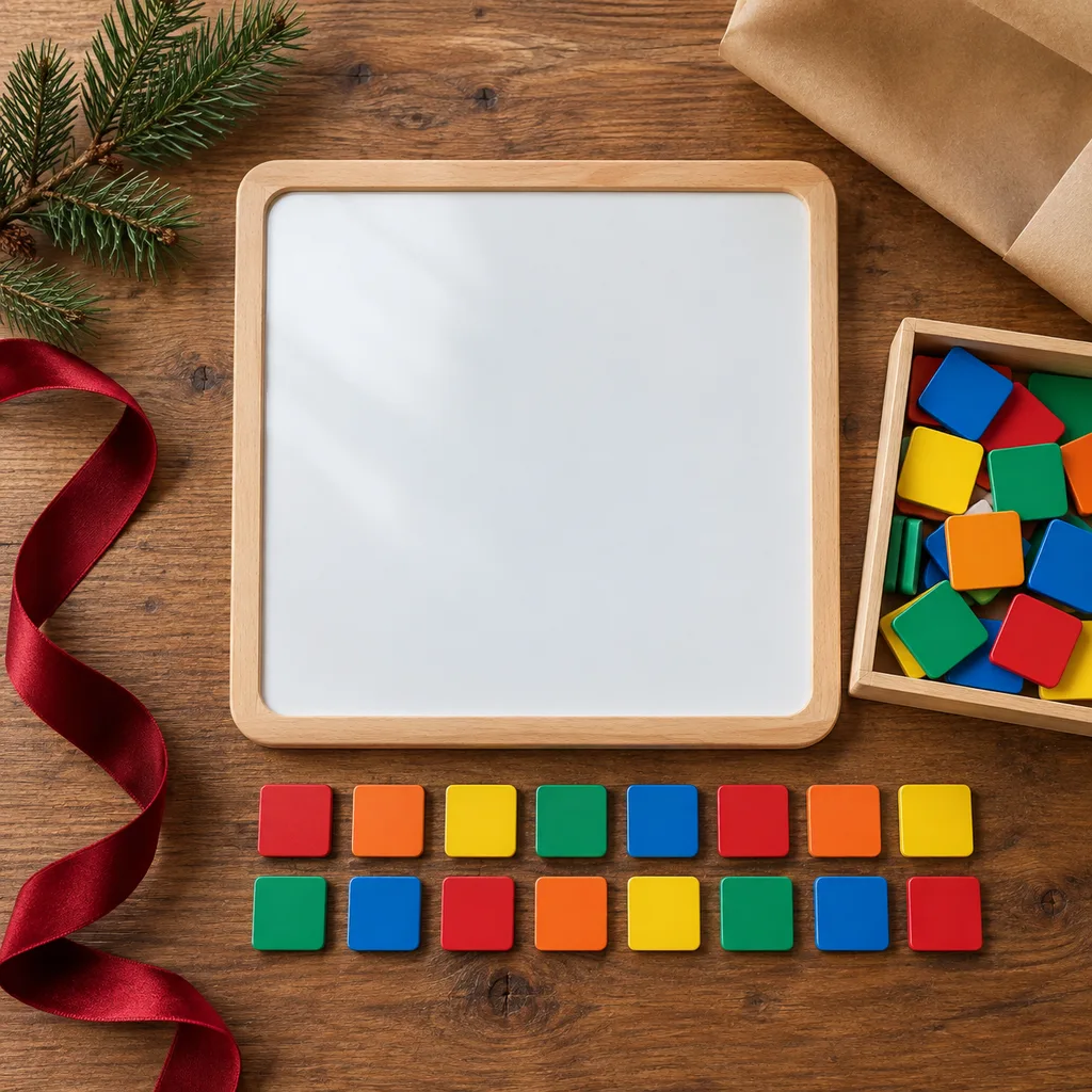 Representative photo-style image of magnetic alphabet letter board kit — generated, not a specific product