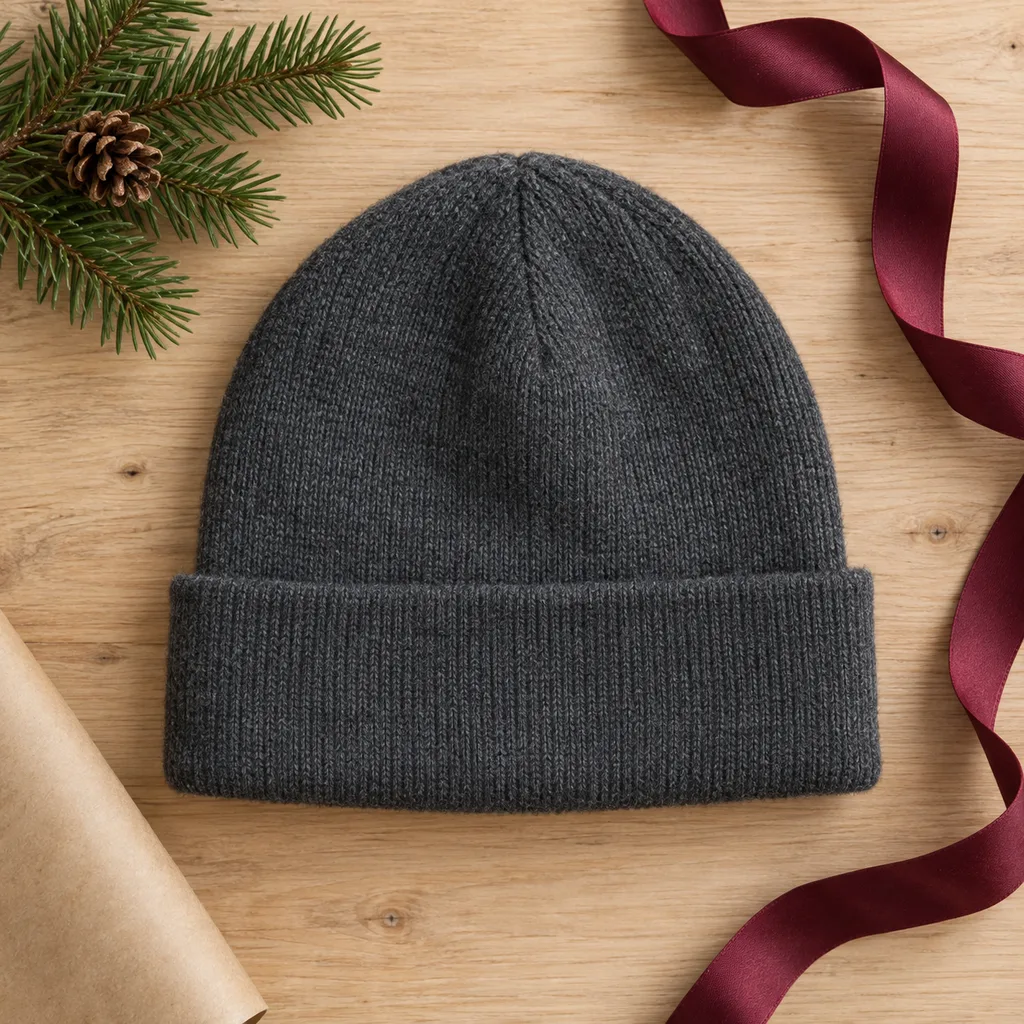 Representative photo-style image of merino wool performance beanie — generated, not a specific product