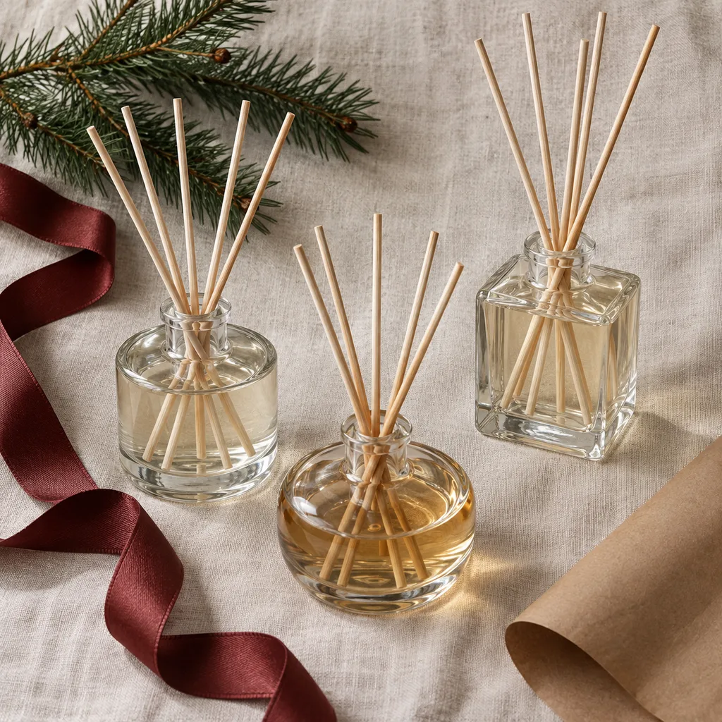 Representative photo-style image of mini reed diffuser collection — generated, not a specific product