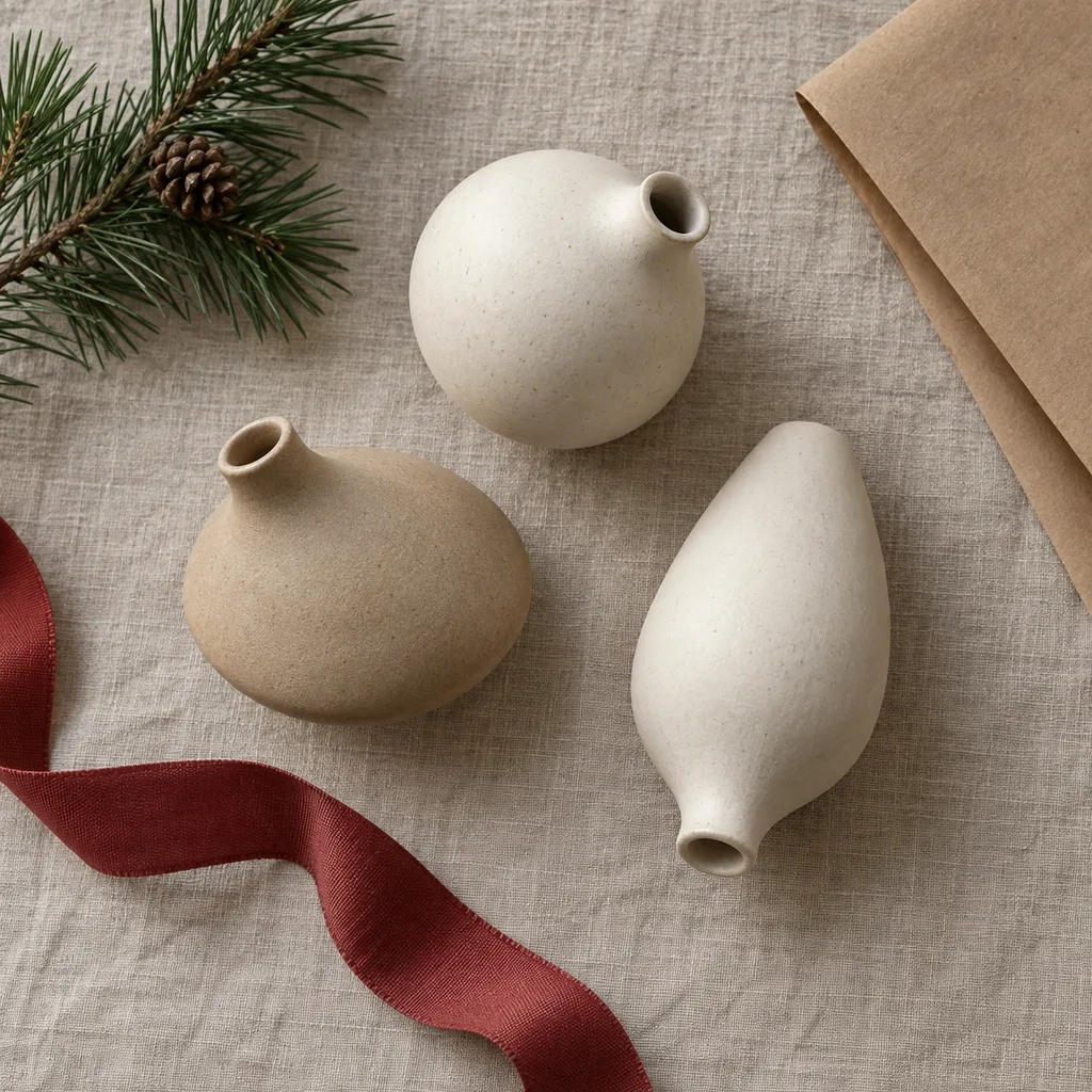 Representative photo-style image of minimalist bud vase set — generated, not a specific product