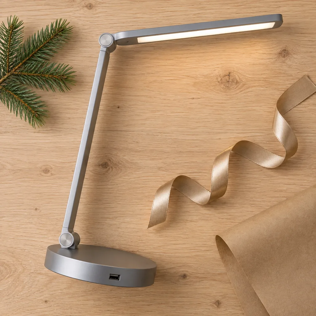Representative photo-style image of modern led desk lamp with usb port — generated, not a specific product