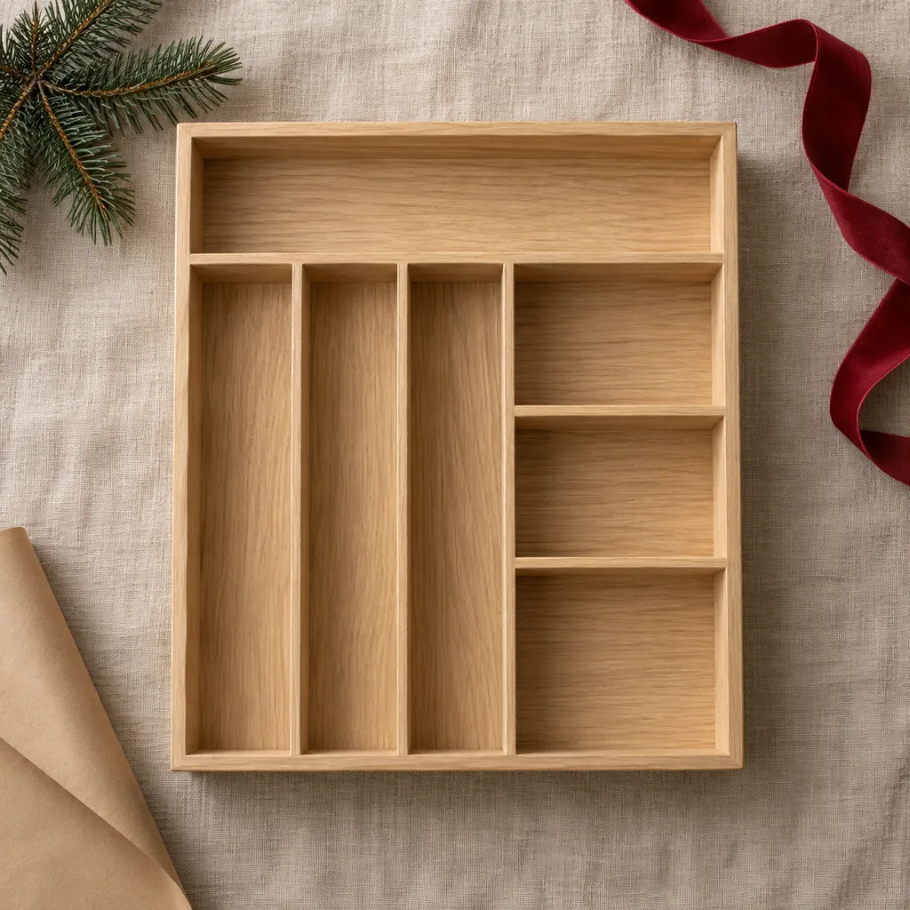Representative photo-style image of desk drawer organizer tray — generated, not a specific product