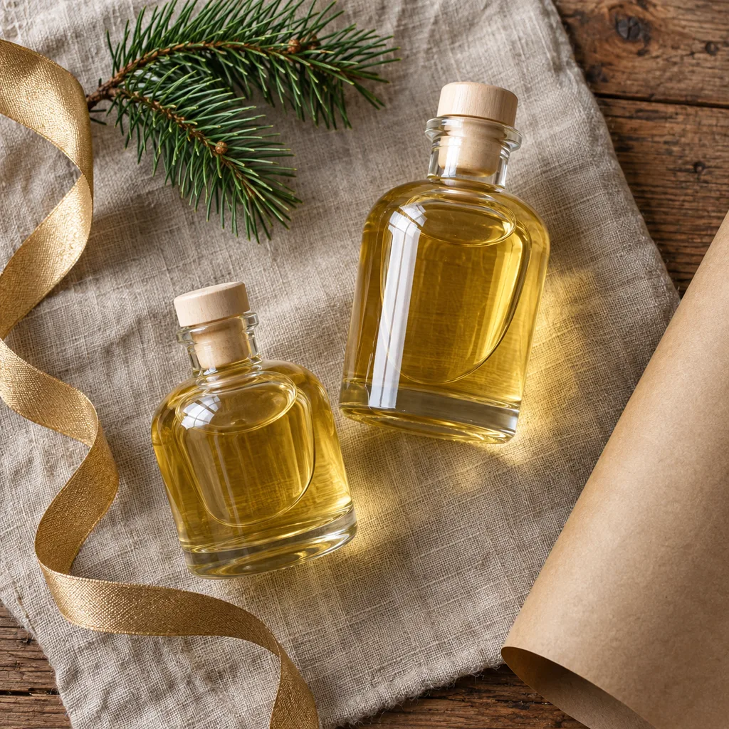 Representative photo-style image of moisturizing aromatic bath oils — generated, not a specific product