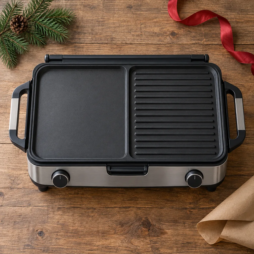 Representative photo-style image of multi-function breakfast station — generated, not a specific product
