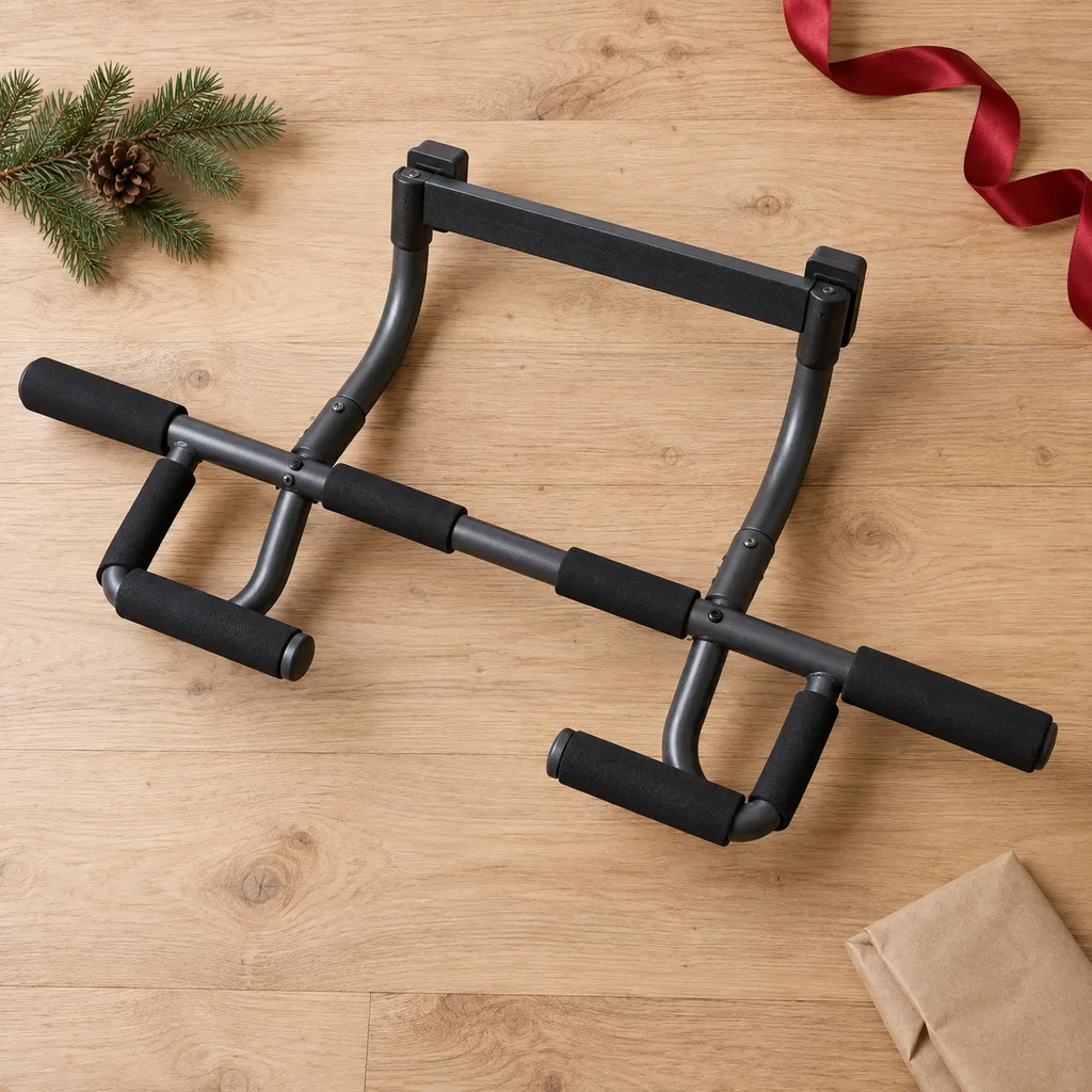 Representative photo-style image of multi-grip doorway pull-up bar — generated, not a specific product