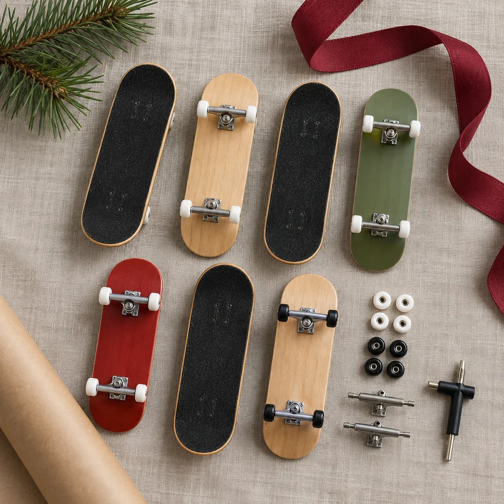 Representative photo-style image of multi-pack fingerboard collection — generated, not a specific product