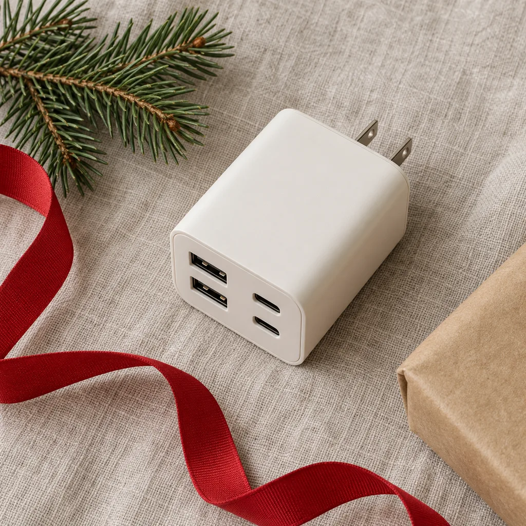 Representative photo-style image of multi-port usb travel wall charger — generated, not a specific product