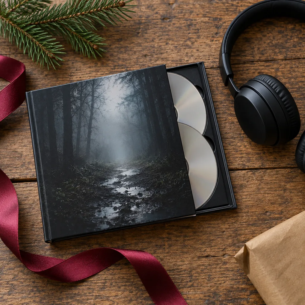 Representative photo-style image of mystery thriller audiobook package — generated, not a specific product