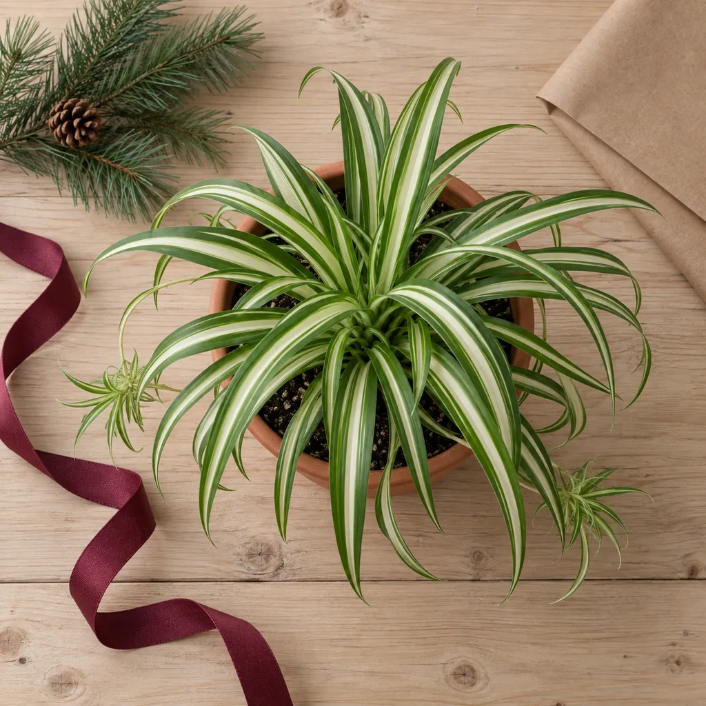 Representative photo-style image of natural air purifying plant — generated, not a specific product