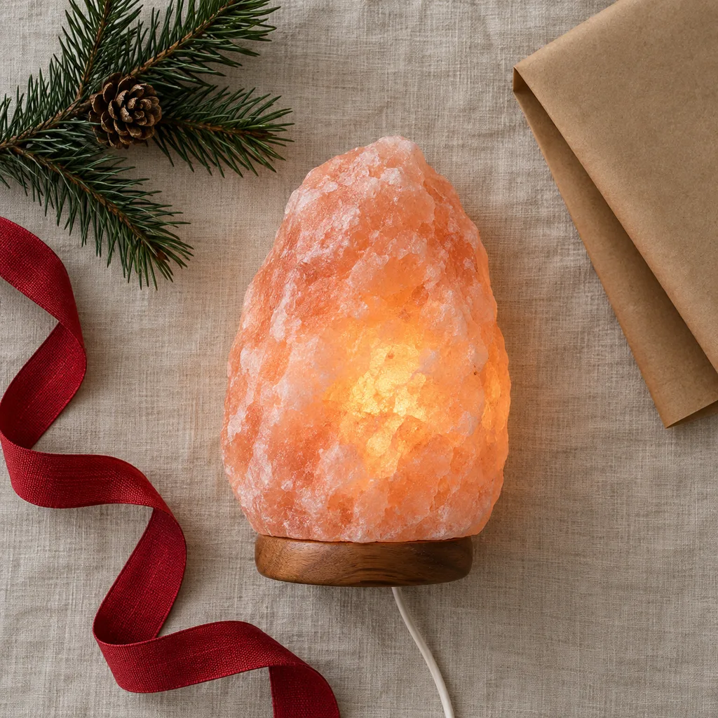 Representative photo-style image of natural himalayan salt lamp — generated, not a specific product