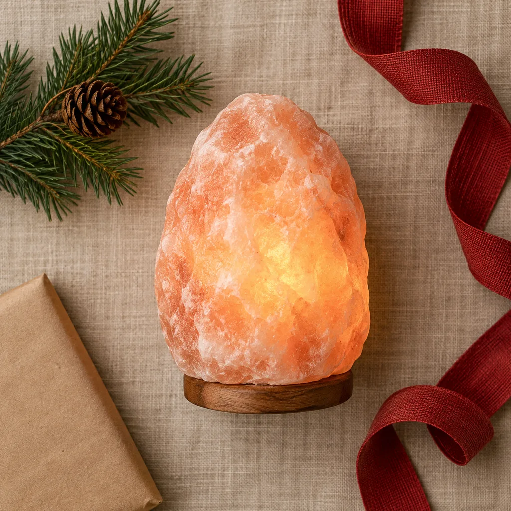 Representative photo-style image of natural himalayan salt lamp — generated, not a specific product