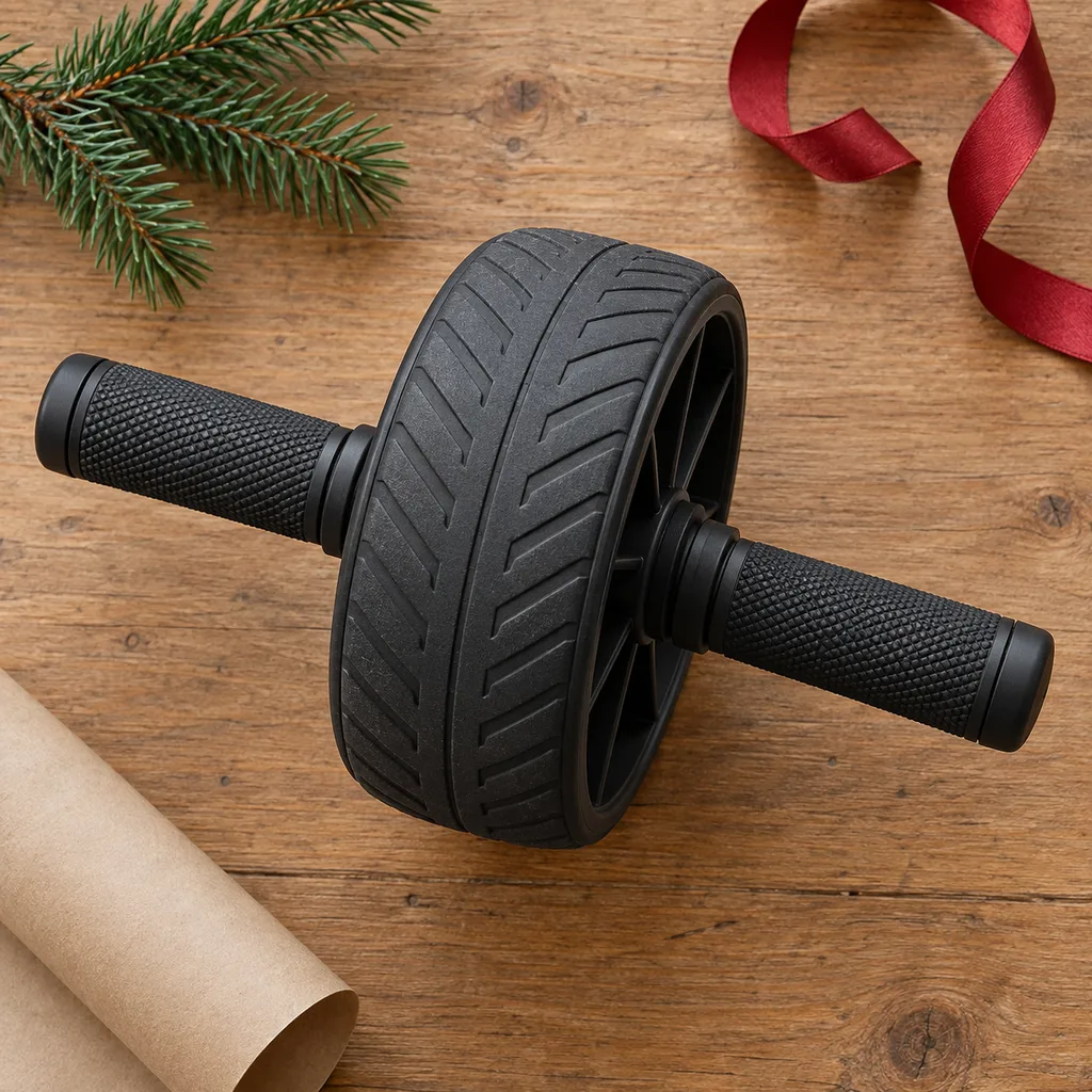 Representative photo-style image of non-slip textured ab roller — generated, not a specific product