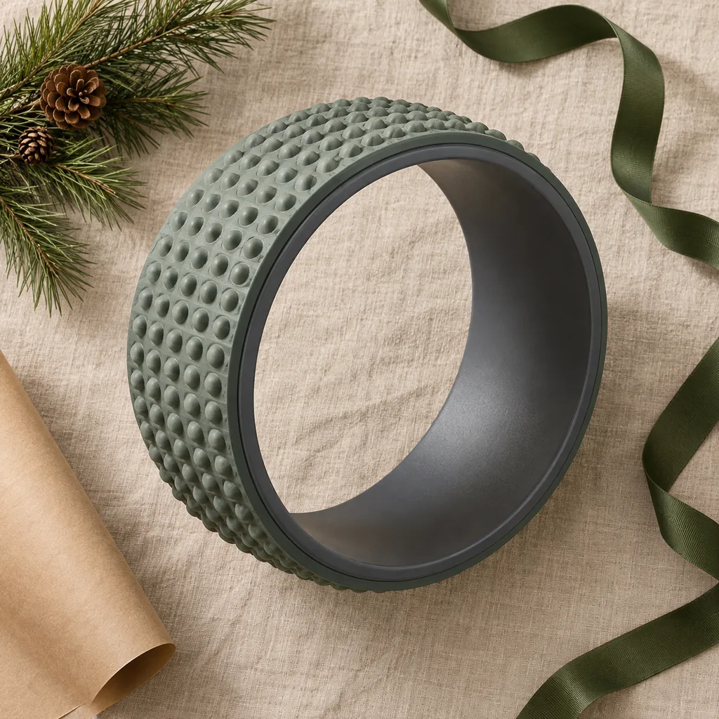 Representative photo-style image of non-slip yoga massage wheel — generated, not a specific product