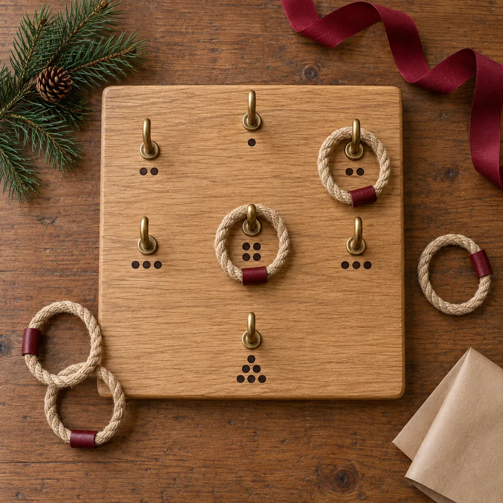 Representative photo-style image of numbered scoring ring toss — generated, not a specific product