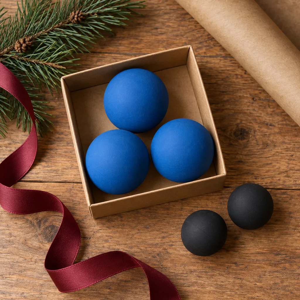 Representative photo-style image of official racquetball balls pack — generated, not a specific product
