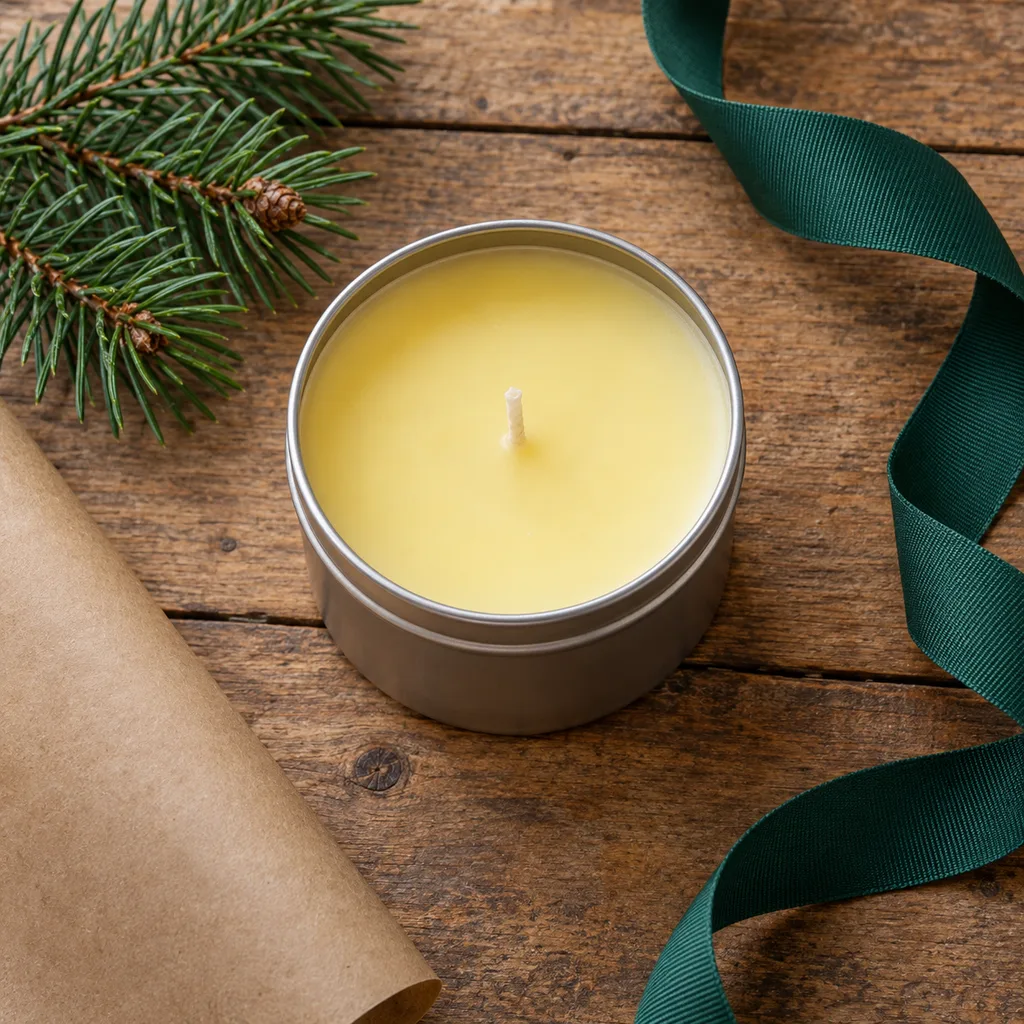 Representative photo-style image of outdoor citronella pest repellent candle — generated, not a specific product