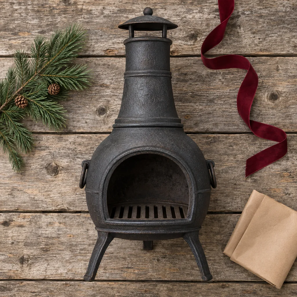 Representative photo-style image of outdoor fireplace structure — generated, not a specific product