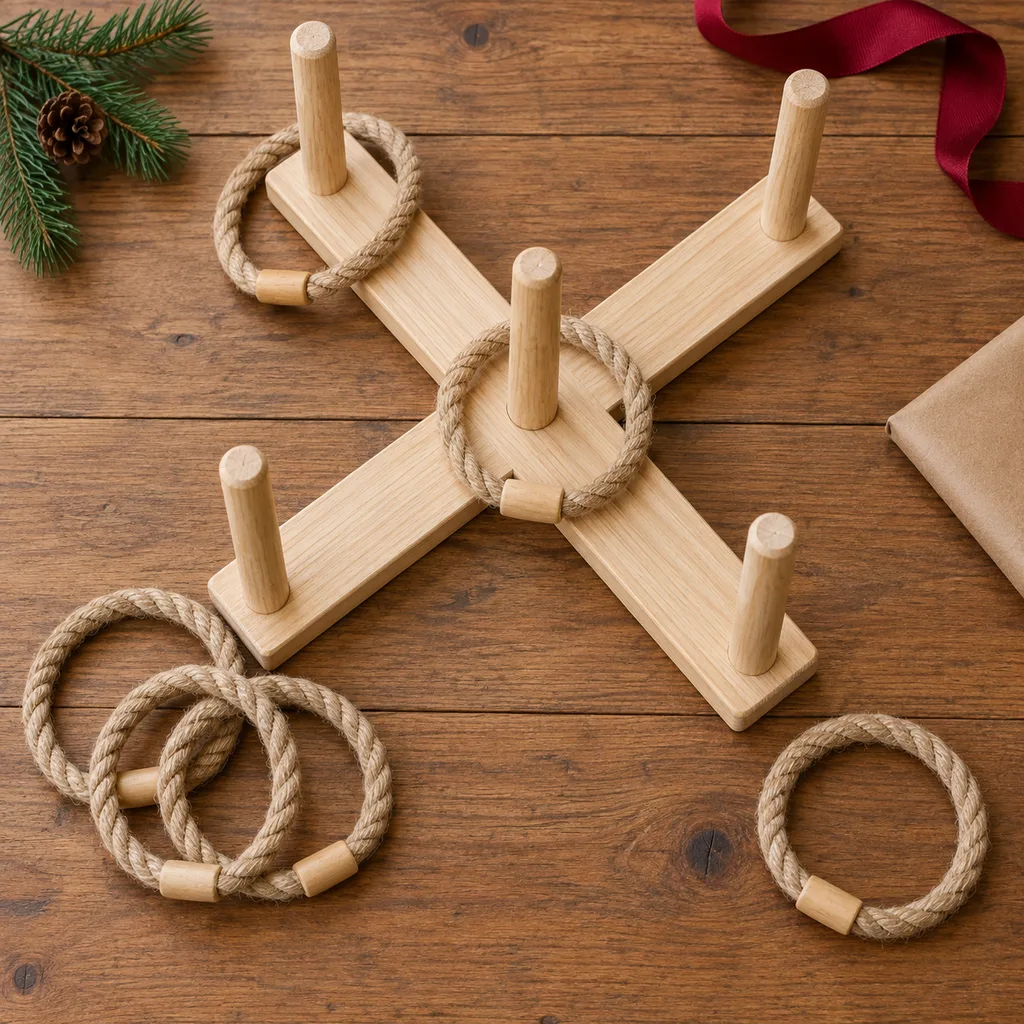 Representative photo-style image of outdoor ring toss set — generated, not a specific product