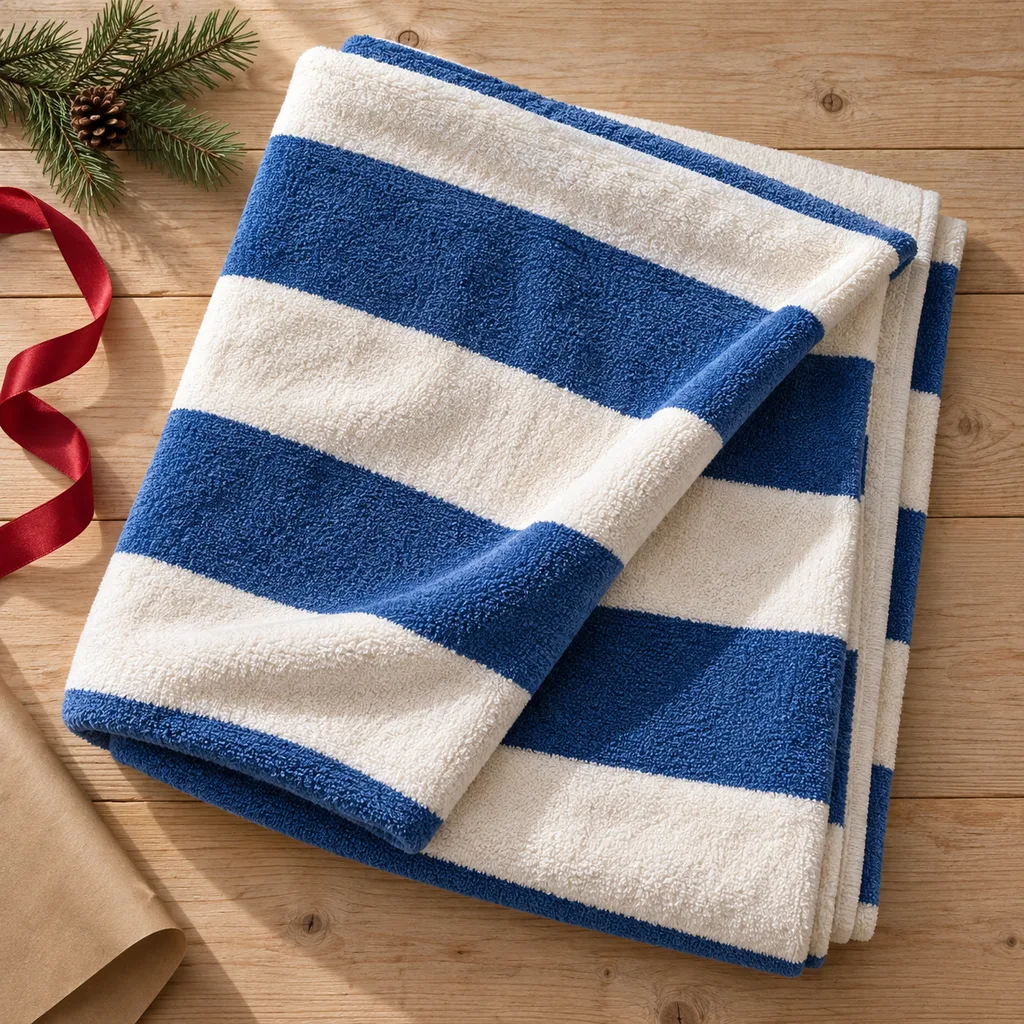 Representative photo-style image of oversized beach towel — generated, not a specific product