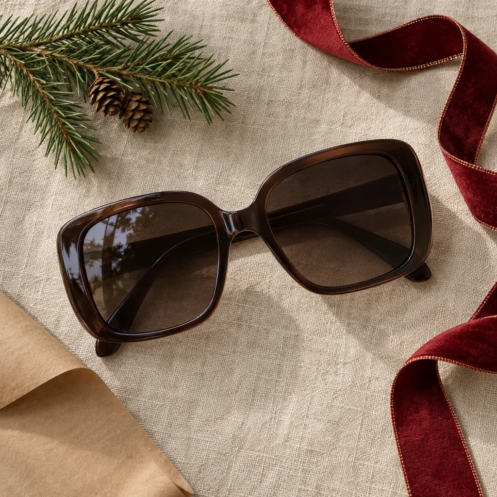 Representative photo-style image of oversized fashion sunglasses — generated, not a specific product