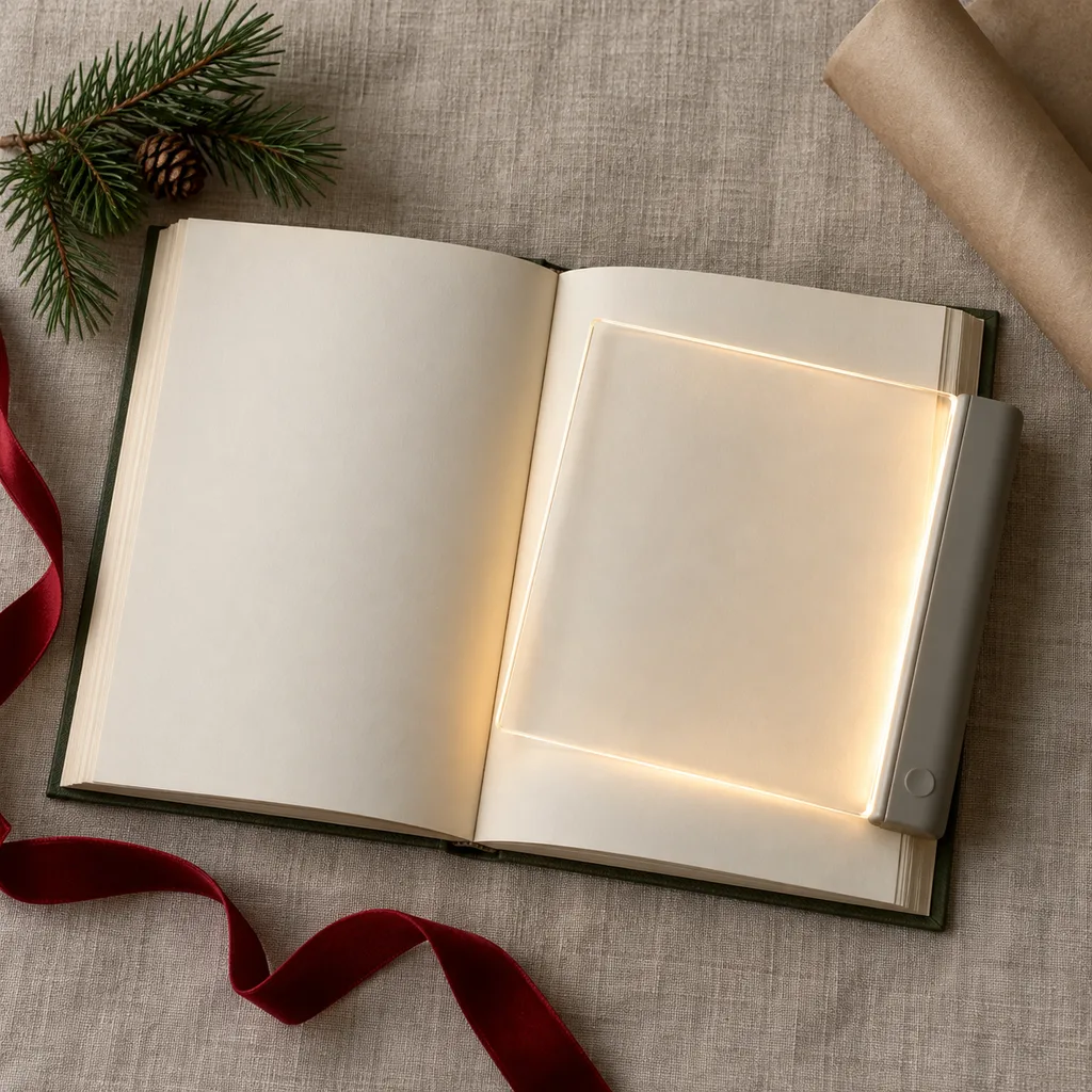 Representative photo-style image of page panel illuminator — generated, not a specific product