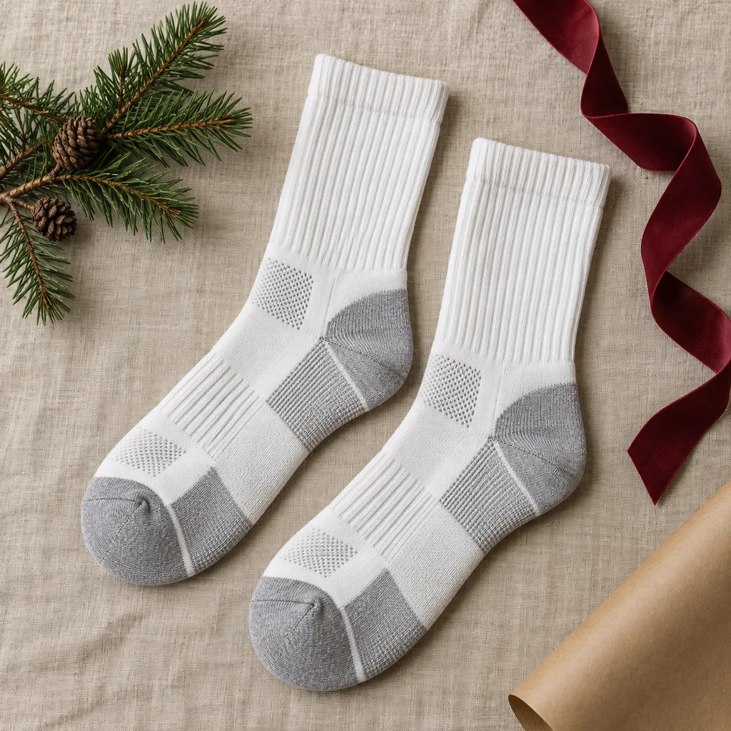 Representative photo-style image of performance athletic crew socks — generated, not a specific product