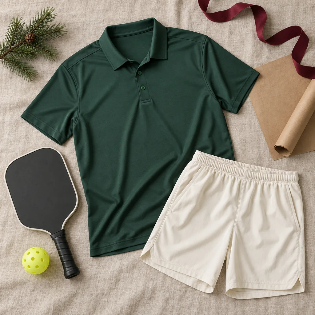Representative photo-style image of pickleball apparel — generated, not a specific product