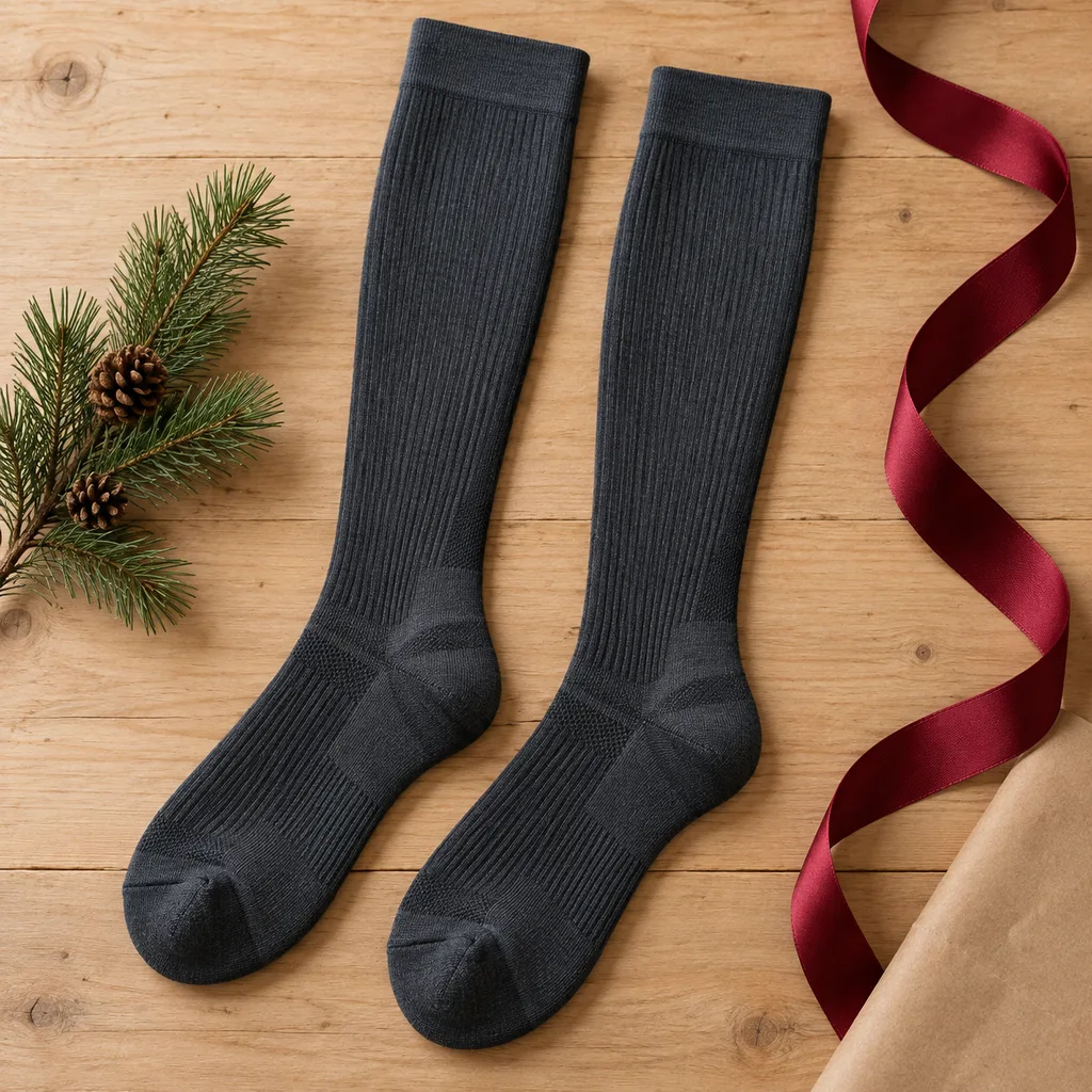 Representative photo-style image of sports compression socks — generated, not a specific product