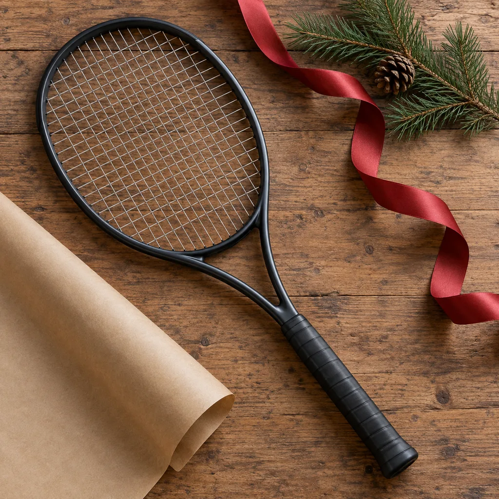 Representative photo-style image of performance tennis racquet — generated, not a specific product